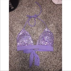 Victoria Secret sequin purple bikini top